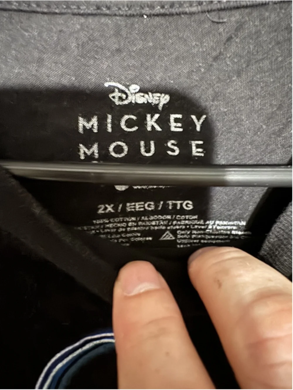 Mickey Mouse Disney T Shirt Black Men's Size 2XL